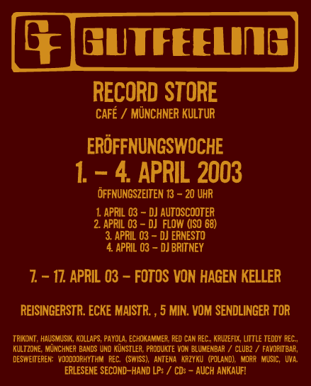 Eröffnung des Gutfeeling Stores, April 2003 1